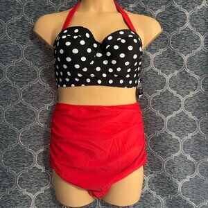 Unique and classic NWT women's 4xl (fits like 1xl) 2 piece bikini set